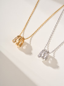 Bulgari serpiente hueso cola collar de diamantes-3796  