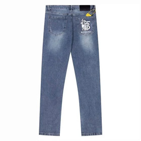 BURBERRY Vaqueros rectos impresos sin manchas lavados-2901  