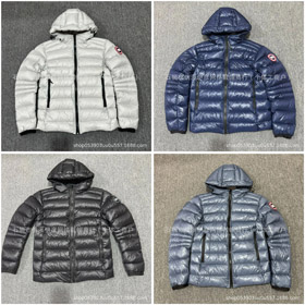 Canadá Ganso Crofton serie color sólido con capucha cremallera impermeable y a prueba de viento ultra-ligero puffer abajo chaqueta-4262  