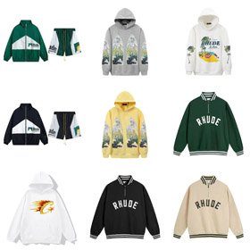 RHUDE nuevo amor árbol de coco sudadera con capucha popular suéter-4413  