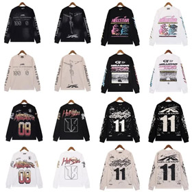 HELLSTAR cuello redondo suéter grande tamaño suelto sudadera-4418  