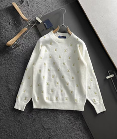 Louis Vuitton LV all-over embroidered letter knit sweater-5542  