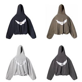 YEEZY × Gap x Balenciaga Printed Animal Pattern Loose-Fit Pullover Hoodie-6002  